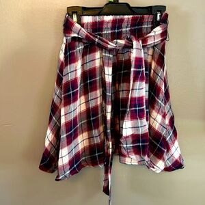 Jack by BB Dakota Red and White Skater Mini Skirt NWT